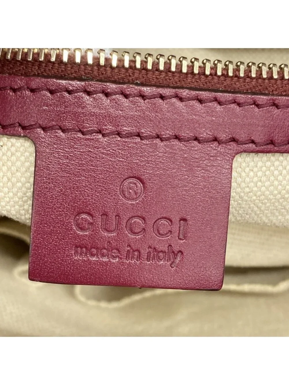 Gucci Tote GG Canvas Brown Bordeaux Champagne Gold